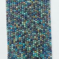 Single Gemstone Beads, Azurite, Square, natural & faceted, mixed colors Approx 14.96 Inch 