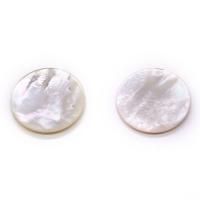 Cabochon de coquille blanche, Lèvre blanche, Plat rond, gravé, DIY, blanc, 25mm, Vendu par PC