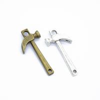 Zinc Alloy Jewelry Pendants, hammer, plated, DIY Approx 4mm 