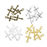 Zinc Alloy Cross Pendants, antique silver color plated, DIY Approx 2mm 