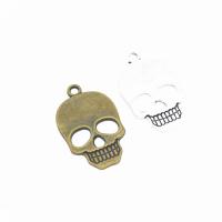 Colgantes de Aleación de Zinc en Forma Calavera, chapado, Bricolaje & hueco, más colores para la opción, 35x22mm, agujero:aproximado 3mm, 1000PCs/Grupo, Vendido por Grupo