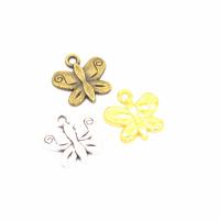 Zinc Alloy Jewelry Pendants, Butterfly, plated, DIY & with letter pattern Approx 1.5mm 