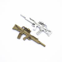 亜鉛合金銃ペンダント, 亜鉛合金, ピストル, メッキ, DIY, 無色 穴:約 2mm, 1000パソコン/ロト, 売り手 ロト