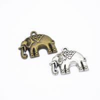 Colgantes Animales de Aleación de Zinc, Elefante, chapado, Bricolaje, más colores para la opción, 26x20mm, agujero:aproximado 2mm, 1000PCs/Grupo, Vendido por Grupo