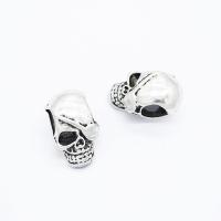 Colgantes de Aleación de Zinc en Forma Calavera, chapado en color de plata antigua, Bricolaje, 20x12x11mm, agujero:aproximado 6mm, 1000PCs/Grupo, Vendido por Grupo