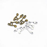 Zinc Alloy Jewelry Pendants, Music Note, plated, DIY Approx 1.5mm 