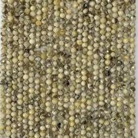 Single Gemstone Beads, Labradorite, Round, natural & faceted, khaki Approx 14.96 Inch 