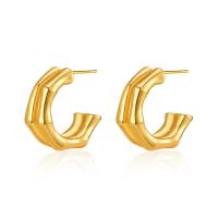 Brass Stud Earring, 18K gold plated, fashion jewelry & for woman, golden 