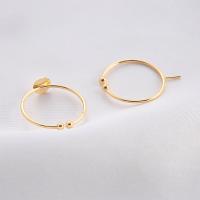 Messing einstellbare Fingerringe, 14 K vergoldet, DIY, keine, 21mm, verkauft von PC