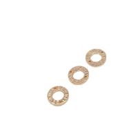 Conector de encanto de latón, metal, Donut, chapado en oro de 14 K, Bricolaje & con el patrón de la letra, 9mm, agujero:aproximado 0.8mm, Vendido por UD