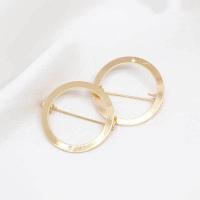 ブラスブローチアクセサリー, 銅, ドーナツ型, 14 K ゴールド メッキ, DIY & くり抜き, 14.3mm, 穴:約 0.7mm, 内径:約 11.5mm, 売り手 パソコン