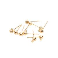 Brass Earring Stud Component, 14K gold plated, DIY 