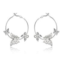 Zinc Alloy Hoop Earring, plated, fashion jewelry & for woman 