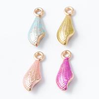 Zinc Alloy Enamel Pendants, Conch, gold color plated, DIY Approx 