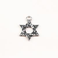 Zinc Alloy Jewelry Pendants, Hexagram, antique silver color plated, vintage & DIY & hollow 