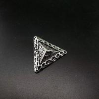 Zinc Alloy Jewelry Pendants, Triangle, antique silver color plated, vintage & DIY 