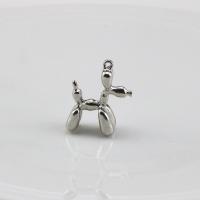 Zinc Alloy Animal Pendants, Dog, silver color plated, DIY 