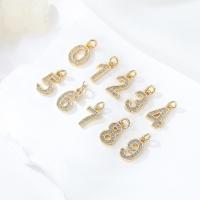 Colgante de Micro Pavé de Zirconía Cúbica, metal, figura, chapado en oro de 14 K, diferentes estilos para la opción & micro arcilla de zirconia cúbica, Vendido por UD