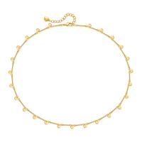 Brass Jewelry Necklace, 18K gold plated, fashion jewelry & for woman, golden, 4mm Approx 15.94 Inch 