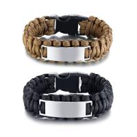 Nylonschnur Armbänder, Fallschirmschnur, mit 304 Edelstahl, Modeschmuck & unisex, keine, 45.5*14mm,22mm, Länge:ca. 9.06 ZollInch, verkauft von PC