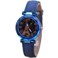 Women Wrist Watch, PU Leather, with Plastic & Glass & 304 Stainless Steel, Chinese movement, plated, waterproofless & for woman 