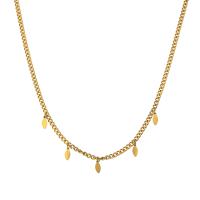 Collier de bijoux de titane, Acier titane, Plaqué d'or 18K, bijoux de mode & pour femme, plus de couleurs à choisir, Vendu par PC