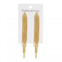 Fashion Fringe Earrings, Zinc Alloy, gold color plated, fashion jewelry & for woman & with rhinestone 