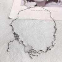 Collier de bijoux de titane, Acier titane, avec résine & alliage de zinc, avec 3.94inch chaînes de rallonge, bijoux de mode & pour femme Environ 15.35 pouce, Vendu par PC