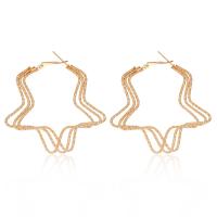 Zinc Alloy Drop Earring, gold color plated, fashion jewelry & for woman & hollow 