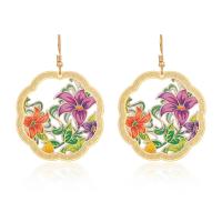 Zinc Alloy Drop Earring, gold color plated, fashion jewelry & for woman 