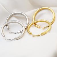 Stainless Steel Hoop Earring, 304 Stainless Steel, Donut, Vacuum Ion Plating, for woman 45mm 