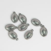 Edelstahl Anhänger, 304 Edelstahl, oval, poliert, DIY, originale Farbe, 17x17x3.2mm, verkauft von PC