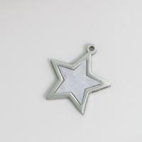 Pendentifs en titane, Acier titane, avec coquille, étoile, poli, DIY Vendu par PC