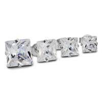 Stainless Steel Cubic Zirconia Stud Earring, 316L Stainless Steel, Unisex & micro pave cubic zirconia 