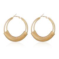 Zinc Alloy Hoop Earring, plated, fashion jewelry & for woman 