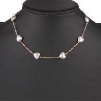 Collier de perles en plastique, alliage de zinc, avec perle de plastique, avec 1.97inch chaînes de rallonge, bijoux de mode & pour femme Environ 15.35 pouce, Vendu par PC