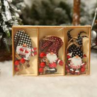 Wood Christmas Tree Decoration, half handmade, cute 