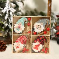 Wood Christmas Tree Decoration, half handmade, cute 