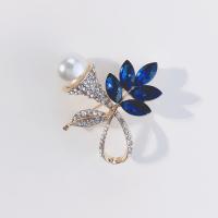 Broche de diamantes de imitación de la aleación de Zinc, con Perlas plásticas, chapado, para mujer & con diamantes de imitación, más colores para la opción, 30-69mm, Vendido por UD