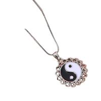 Enamel Zinc Alloy Necklace, platinum color plated, Unisex Approx 50-60 cm 