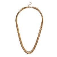 Collier de mode Multi couche, Acier inoxydable 304, avec 1.97inch chaînes de rallonge, Double couche & styles différents pour le choix & pour femme, plus de couleurs à choisir, 8mm,7mm Environ 23.22 pouce, Environ 23.62 pouce, Vendu par brin