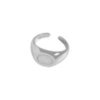 Anillo de Plata Ley, plata de ley 925, con Ojo de gato, chapado, Estilo coreano & ajustable & para mujer, más colores para la opción, 10.35mm, tamaño:6, Vendido por UD