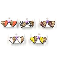 Acrylic Stud Earring, Heart, fashion jewelry & for woman 