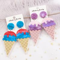 Acrylic Drop Earring, Ice Cream, fashion jewelry & for woman 