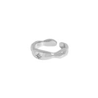 Befestigter Zirkonia Sterlingsilber Fingerring, 925 Sterling Silber, plattiert, Koreanischen Stil & einstellbar & Micro pave Zirkonia & für Frau, keine, 5.7mm, Größe:6.5, verkauft von PC