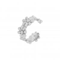 argent sterling 925 Clip boucle d’oreille, margueritepâquerette, Placage, Style coréen & pour femme, plus de couleurs à choisir Vendu par PC