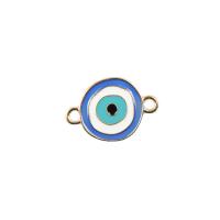 Zink-Legierung Evil Eye Anhänger, Zinklegierung, blöser Blick, plattiert, DIY & Emaille & Doppelloch, 27x19mm, verkauft von PC