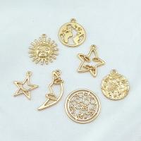 Zinc Alloy Jewelry Pendants, gold color plated, DIY & hollow Approx 