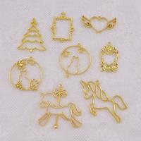 Zinc Alloy Hollow Pendants, gold color plated, DIY Approx 