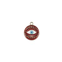 Zink-Legierung Evil Eye Anhänger, Zinklegierung, blöser Blick, goldfarben plattiert, DIY & Emaille, keine, 16x19mm, verkauft von PC